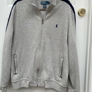 Polo Ralph Lauren Gray Fleece Zip Jacket - Size XL